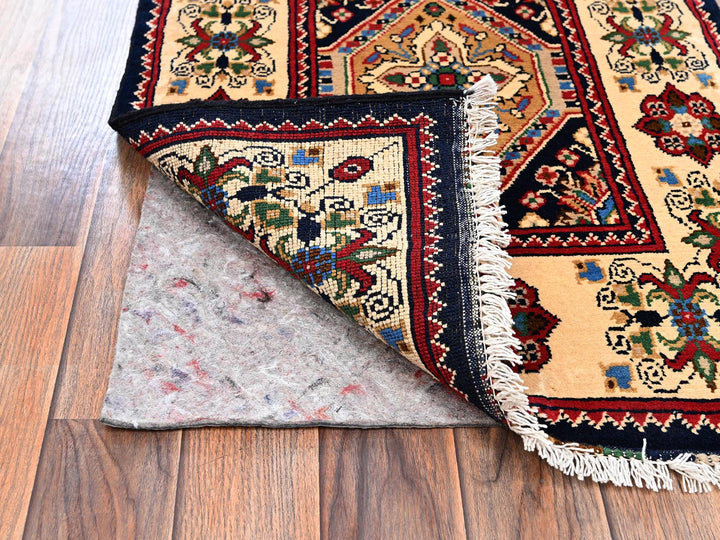 2'2" x 5'4" New Hand Knotted Blue Wool Runner Oriental Rug - MOA1022468