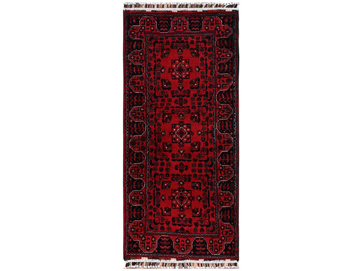 2'2" x 4'10" New Hand Knotted Red Wool Runner Oriental Rug - MOA1022469