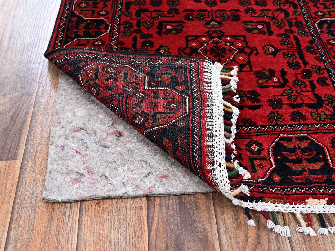 2'2" x 4'10" New Hand Knotted Red Wool Runner Oriental Rug - MOA1022469