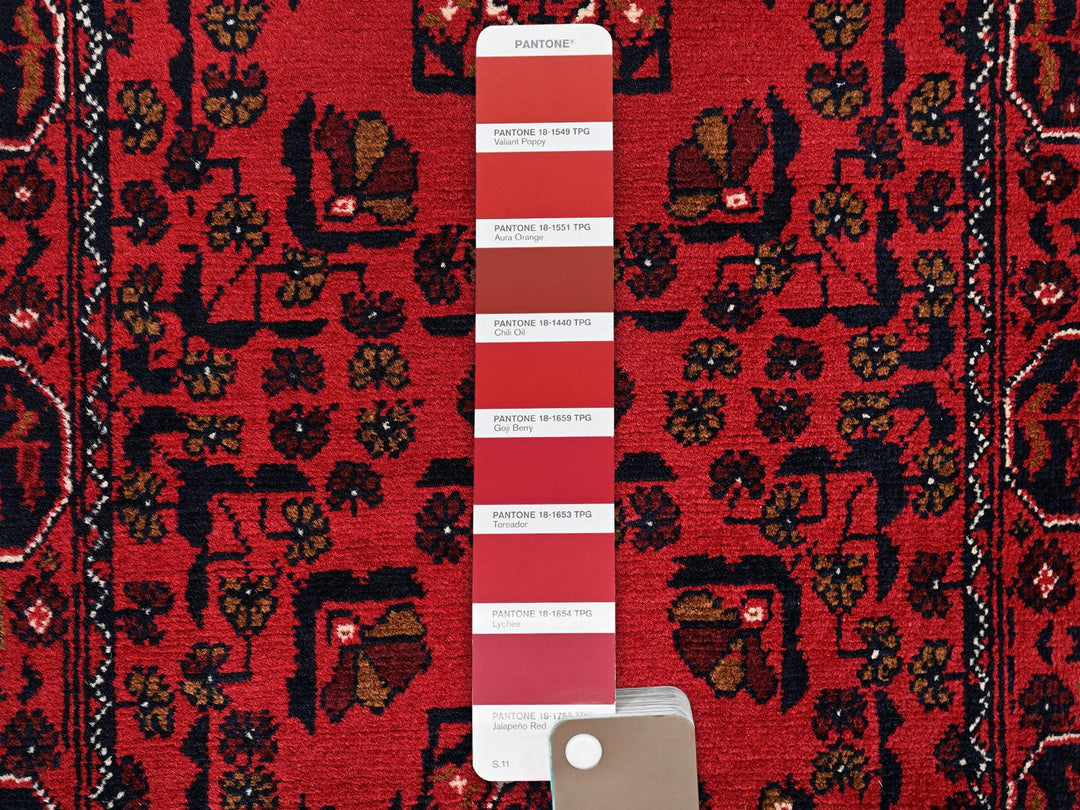 2'2" x 4'10" New Hand Knotted Red Wool Runner Oriental Rug - MOA1022469