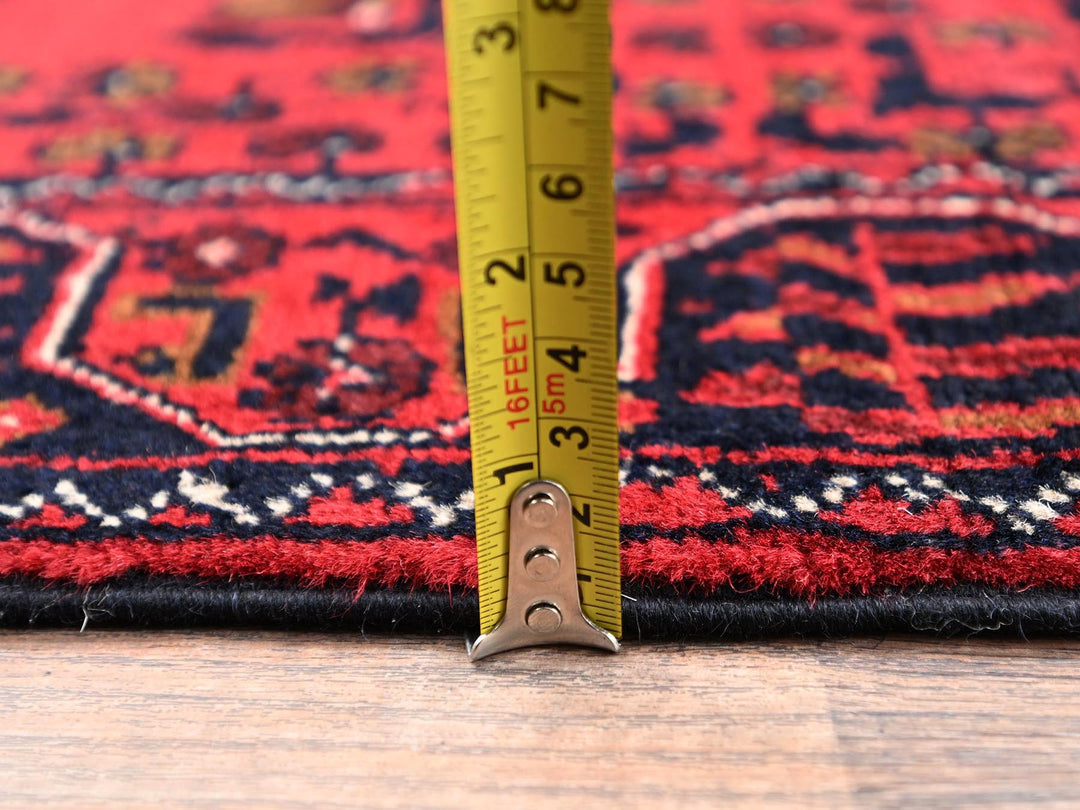 2'2" x 4'10" New Hand Knotted Red Wool Runner Oriental Rug - MOA1022469