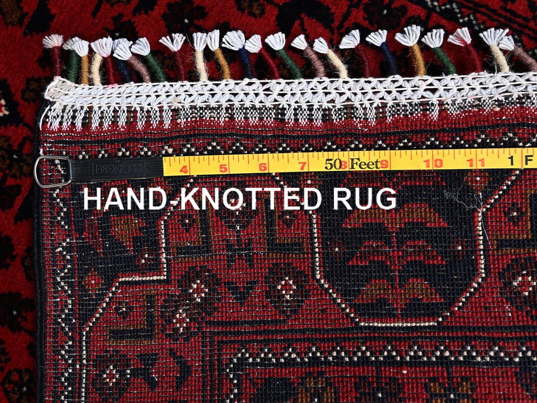 2'2" x 4'10" New Hand Knotted Red Wool Runner Oriental Rug - MOA1022469