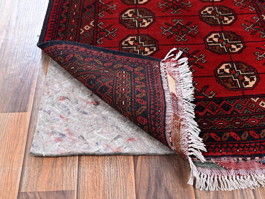 2'2" x 3'1" New Hand Knotted Red Wool Rectangle Oriental Rug - MOA1022470