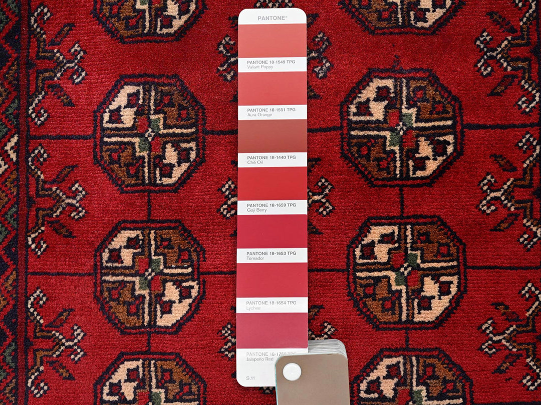 2'2" x 3'1" New Hand Knotted Red Wool Rectangle Oriental Rug - MOA1022470