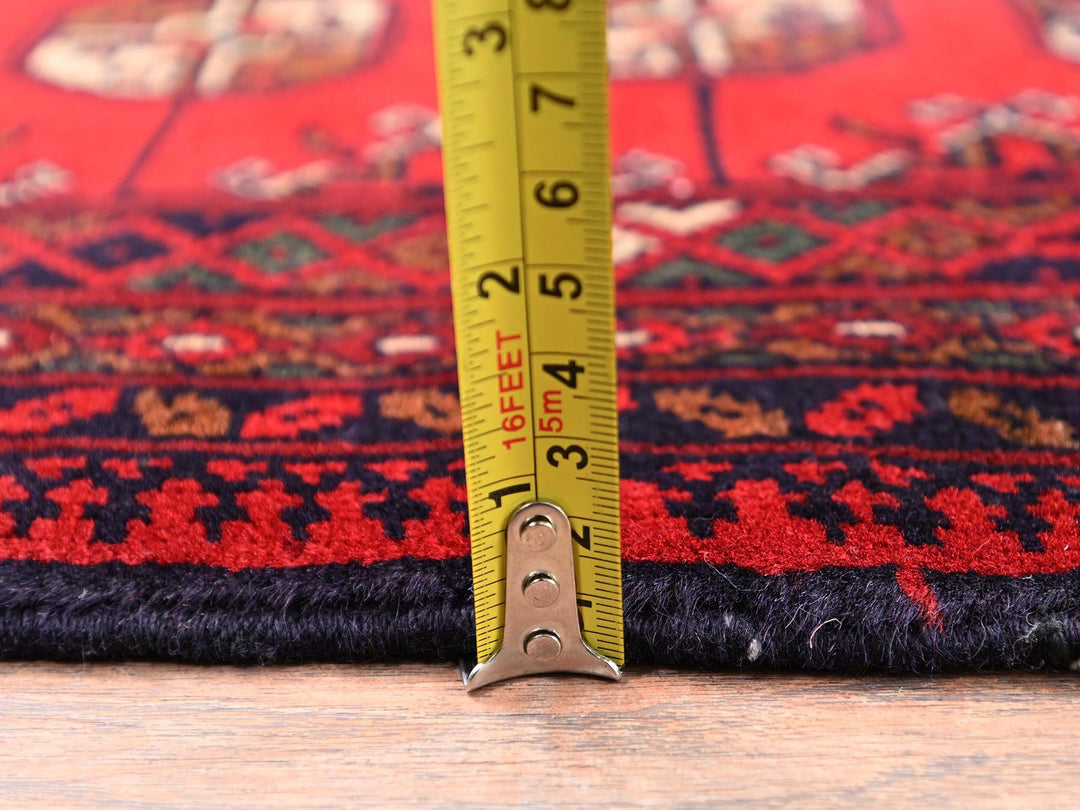 2'2" x 3'1" New Hand Knotted Red Wool Rectangle Oriental Rug - MOA1022470