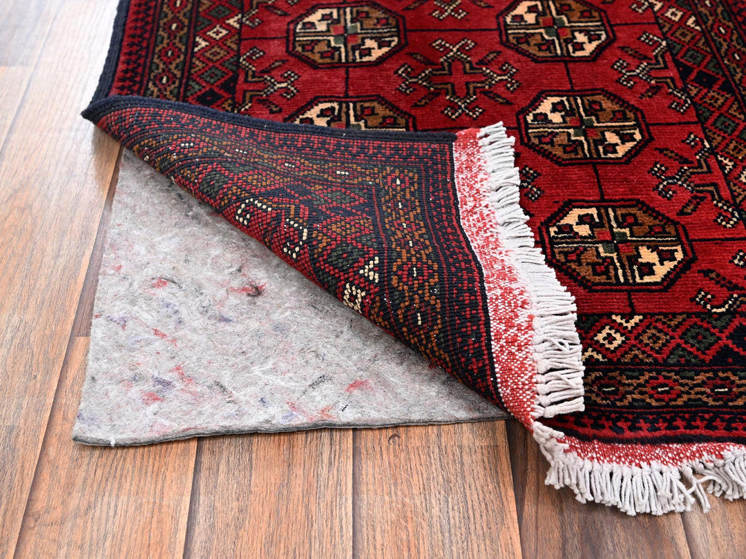 2'0" x 2'10" New Hand Knotted Red Wool Rectangle Oriental Rug - MOA1022471