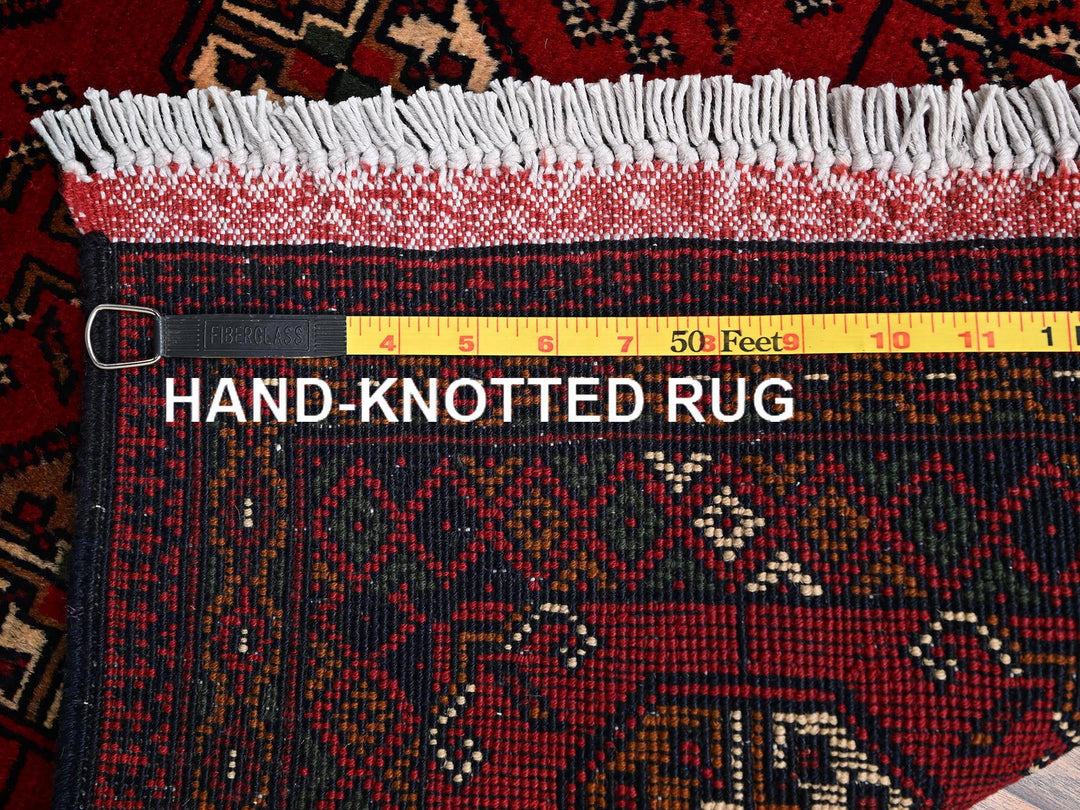 2'0" x 2'10" New Hand Knotted Red Wool Rectangle Oriental Rug - MOA1022471