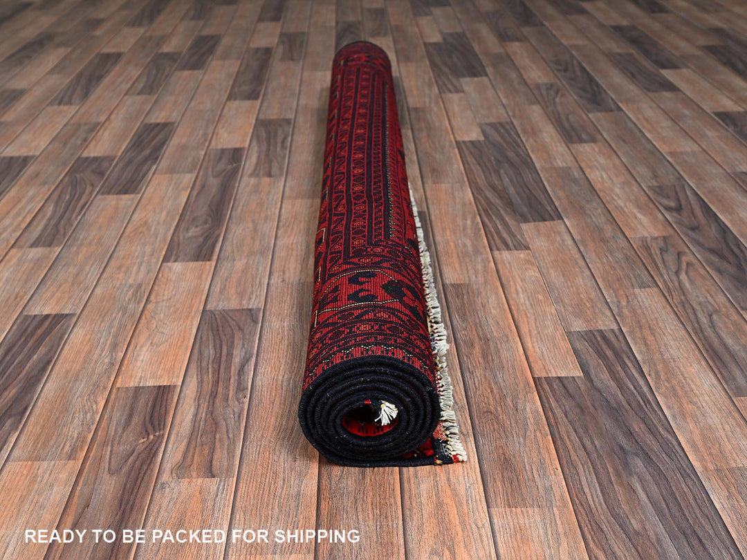 5'1" x 6'5" New Hand Knotted Red Wool Rectangle Oriental Rug - MOA1022473