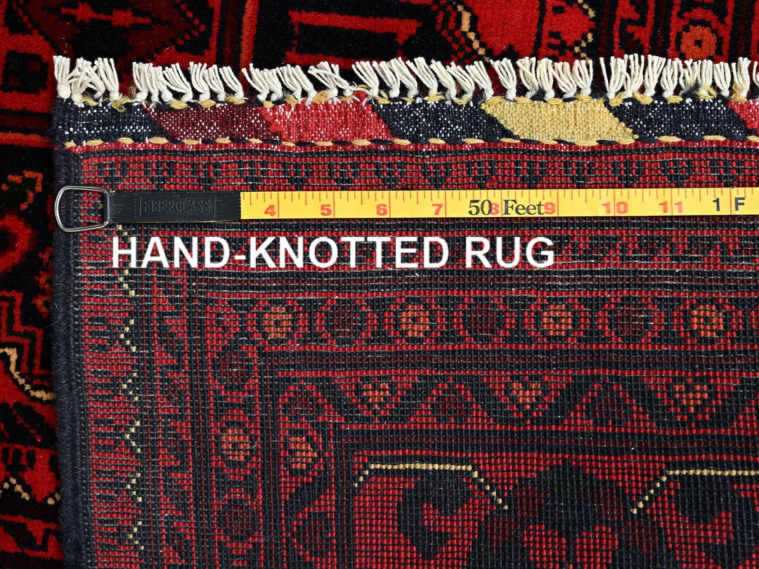 5'1" x 6'5" New Hand Knotted Red Wool Rectangle Oriental Rug - MOA1022473