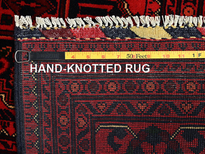 5'1" x 6'5" New Hand Knotted Red Wool Rectangle Oriental Rug - MOA1022473