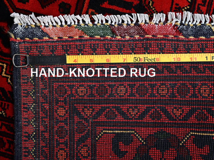 4'11" x 6'5" New Hand Knotted Red Wool Rectangle Oriental Rug - MOA1022474