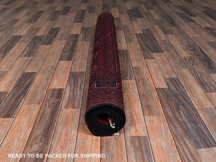5'0" x 6'7" New Hand Knotted Red Wool Rectangle Oriental Rug - MOA1022475