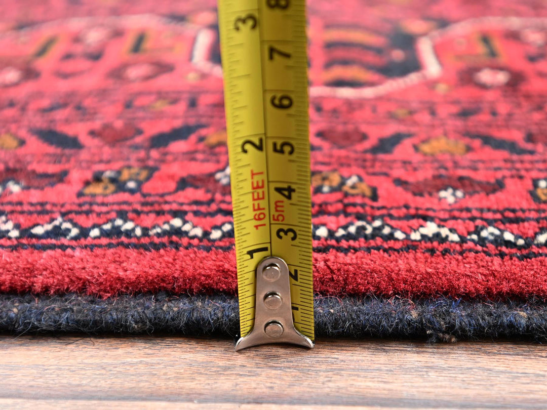 5'0" x 6'7" New Hand Knotted Red Wool Rectangle Oriental Rug - MOA1022475