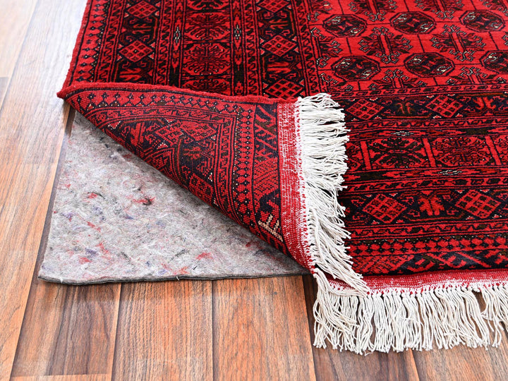 5'2" x 6'5" New Hand Knotted Red Wool Rectangle Oriental Rug - MOA1022476