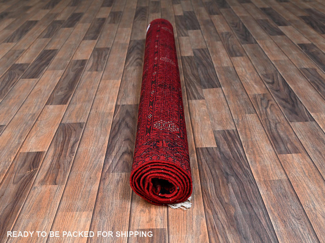 5'2" x 6'5" New Hand Knotted Red Wool Rectangle Oriental Rug - MOA1022476