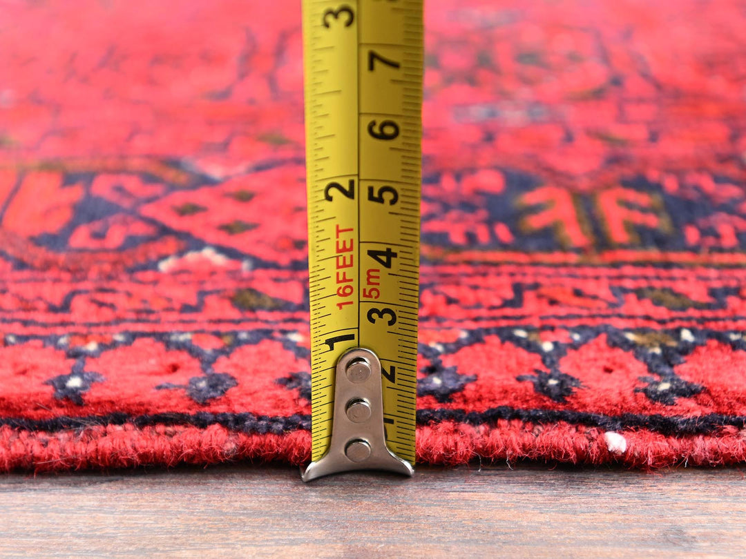 5'2" x 6'5" New Hand Knotted Red Wool Rectangle Oriental Rug - MOA1022476
