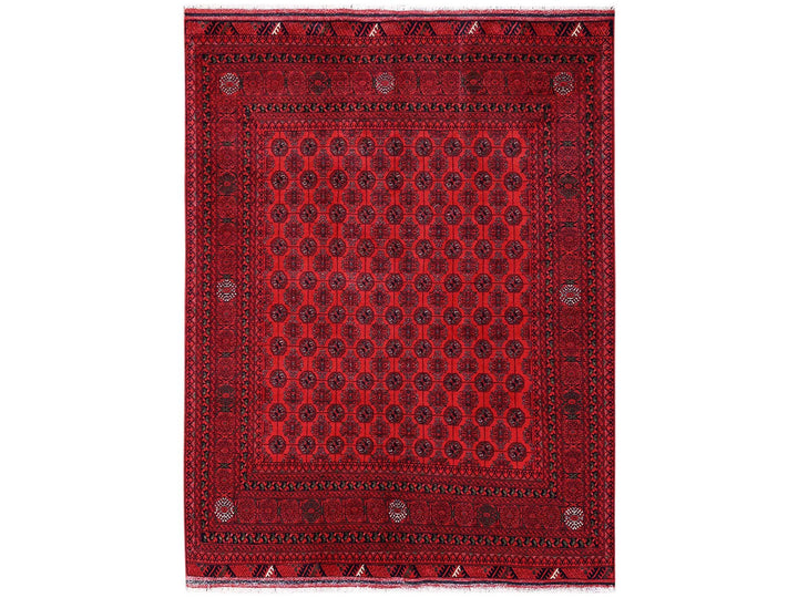4'11" x 6'5" New Hand Knotted Red Wool Rectangle Oriental Rug - MOA1022477