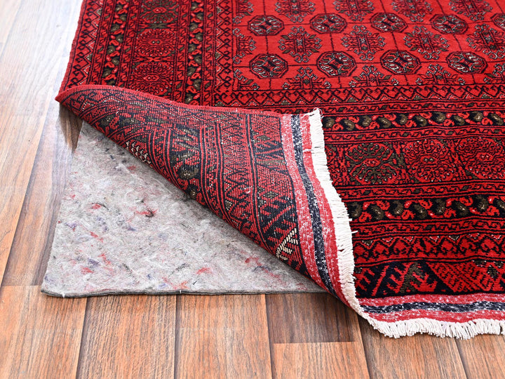 4'11" x 6'5" New Hand Knotted Red Wool Rectangle Oriental Rug - MOA1022477