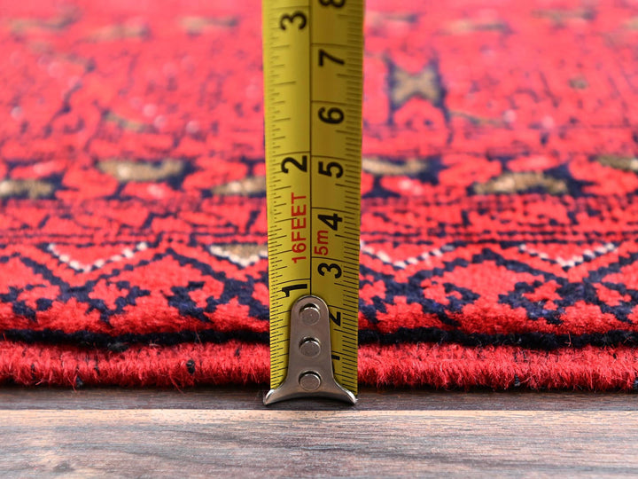 4'11" x 6'5" New Hand Knotted Red Wool Rectangle Oriental Rug - MOA1022477