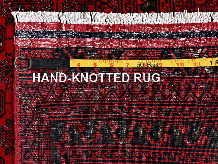 4'11" x 6'5" New Hand Knotted Red Wool Rectangle Oriental Rug - MOA1022477