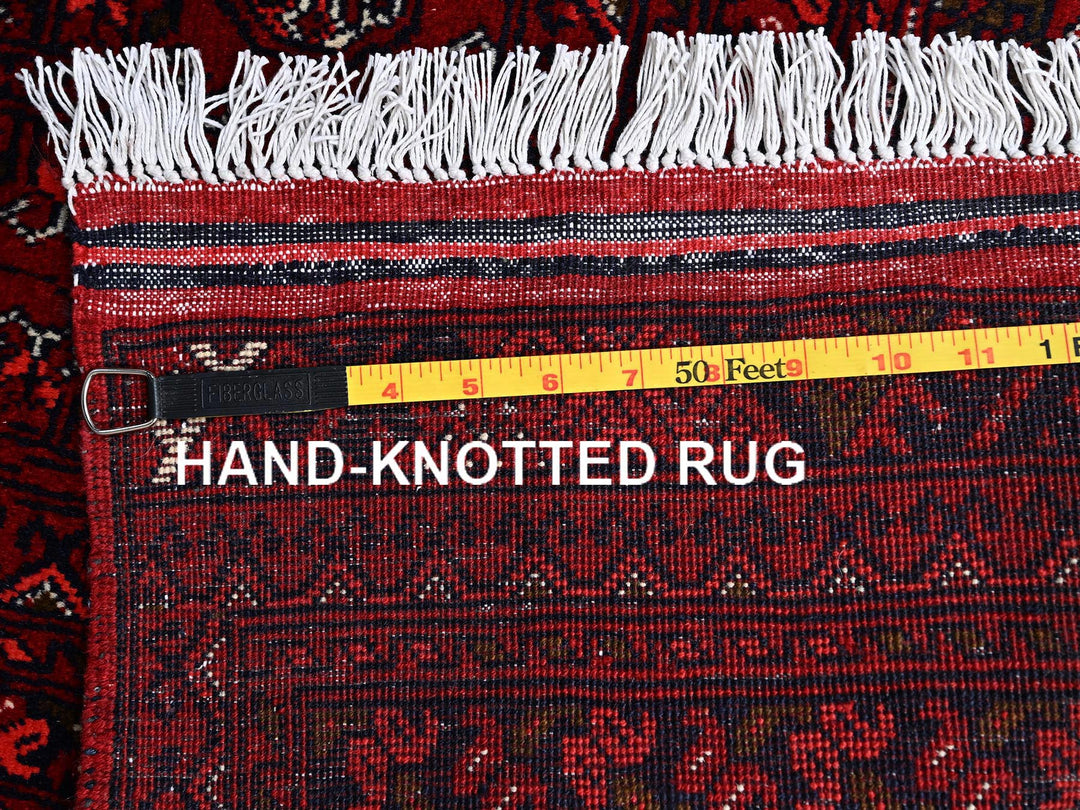 4'11" x 6'5" New Hand Knotted Red Wool Rectangle Oriental Rug - MOA1022478