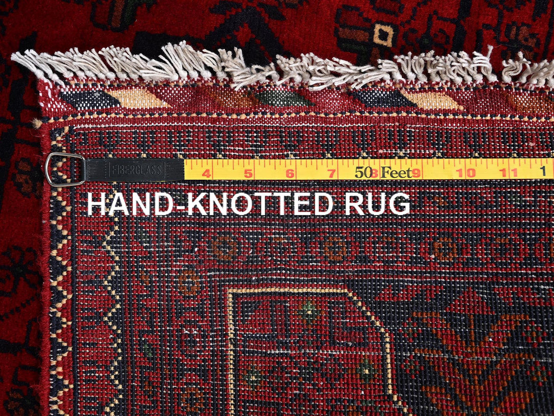 5'7" x 7'4" New Hand Knotted Red Wool Rectangle Oriental Rug - MOA1022479
