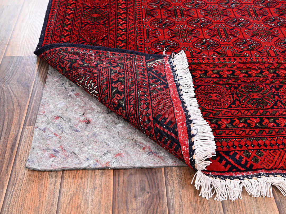4'9" x 6'5" New Hand Knotted Red Wool Rectangle Oriental Rug - MOA1022480