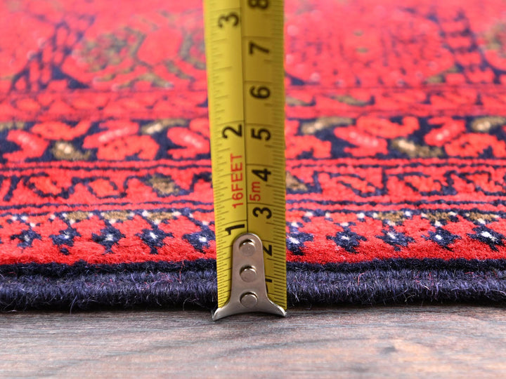4'9" x 6'5" New Hand Knotted Red Wool Rectangle Oriental Rug - MOA1022480