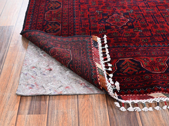 5'6" x 7'8" New Hand Knotted Red Wool Rectangle Oriental Rug - MOA1022481