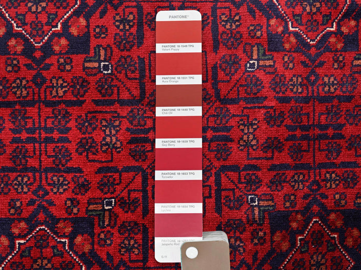 5'6" x 7'8" New Hand Knotted Red Wool Rectangle Oriental Rug - MOA1022481