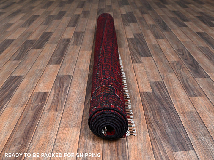 5'6" x 7'8" New Hand Knotted Red Wool Rectangle Oriental Rug - MOA1022481
