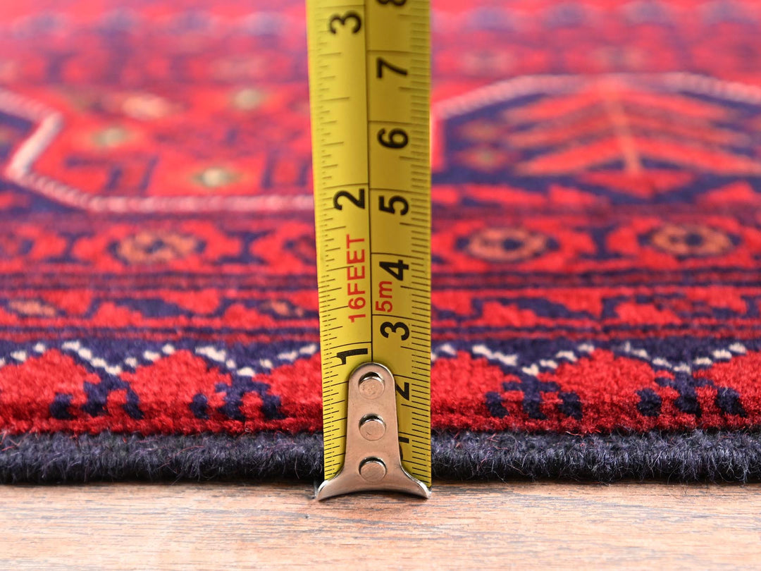 5'6" x 7'8" New Hand Knotted Red Wool Rectangle Oriental Rug - MOA1022481