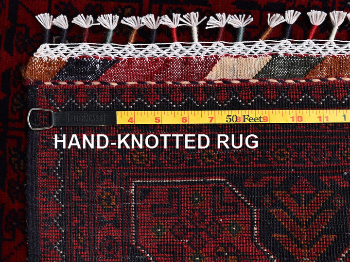 5'6" x 7'8" New Hand Knotted Red Wool Rectangle Oriental Rug - MOA1022481