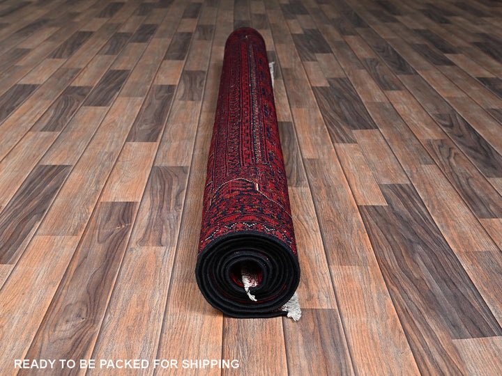 5'7" x 7'11" New Hand Knotted Red Wool Rectangle Oriental Rug - MOA1022482