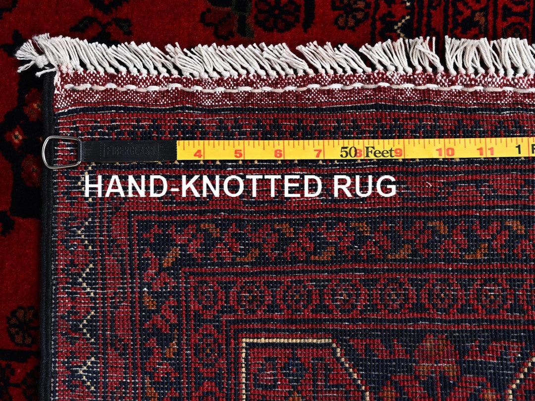5'7" x 7'11" New Hand Knotted Red Wool Rectangle Oriental Rug - MOA1022482