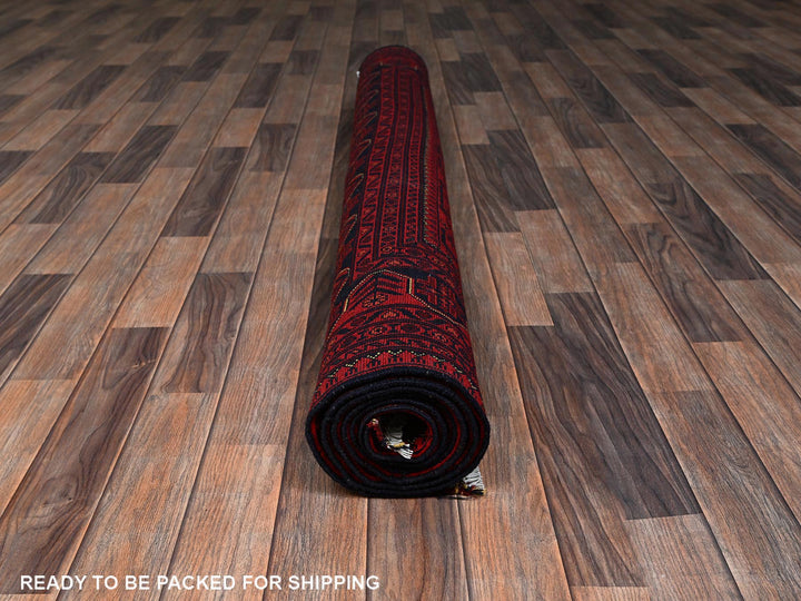 5'8" x 7'7" New Hand Knotted Red Wool Rectangle Oriental Rug - MOA1022483