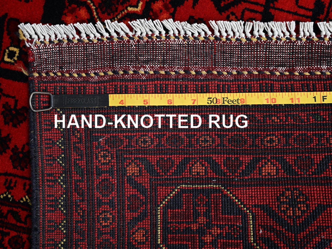 5'8" x 7'7" New Hand Knotted Red Wool Rectangle Oriental Rug - MOA1022483