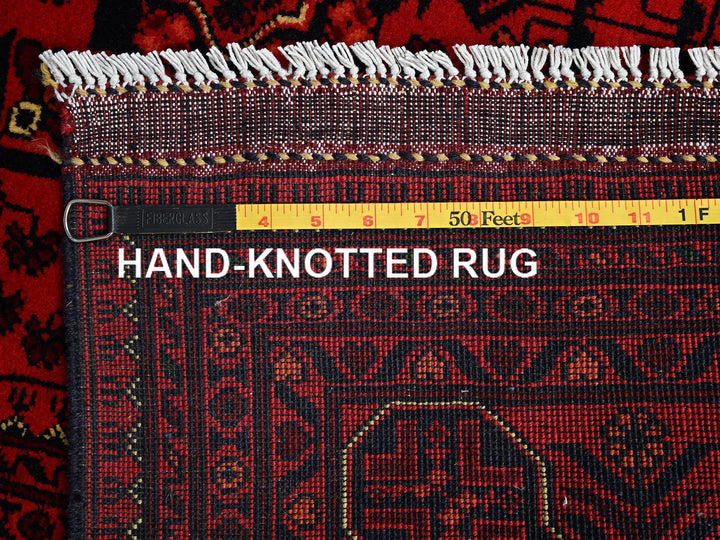 5'8" x 7'7" New Hand Knotted Red Wool Rectangle Oriental Rug - MOA1022483