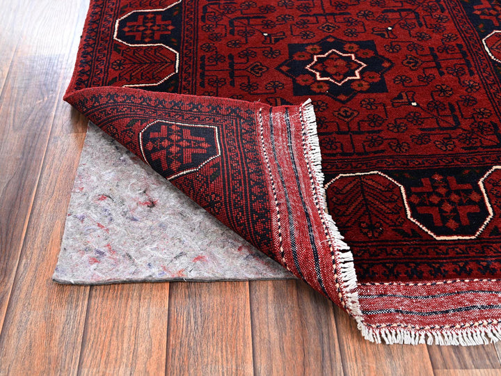 2'9" x 9'7" New Hand Knotted Red Wool Runner Oriental Rug - MOA1022484