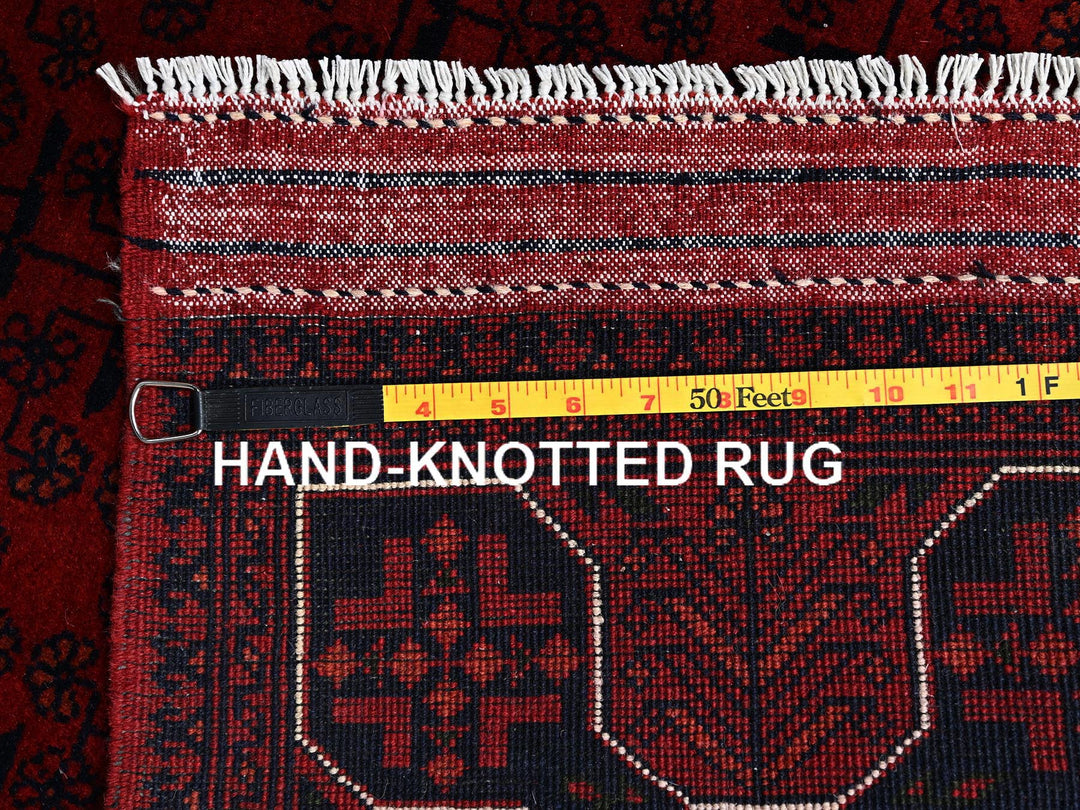 2'9" x 9'7" New Hand Knotted Red Wool Runner Oriental Rug - MOA1022484