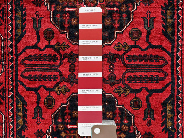 2'7" x 9'7" New Hand Knotted Red Wool Runner Oriental Rug - MOA1022485