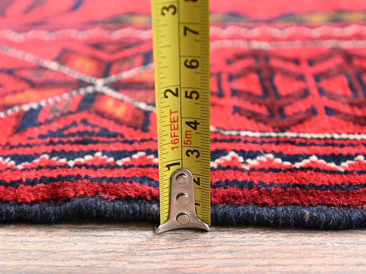 2'7" x 9'7" New Hand Knotted Red Wool Runner Oriental Rug - MOA1022485
