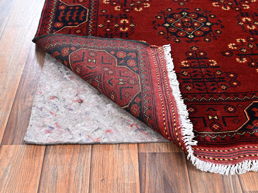 3'0" x 9'6" New Hand Knotted Red Wool Runner Oriental Rug - MOA1022486
