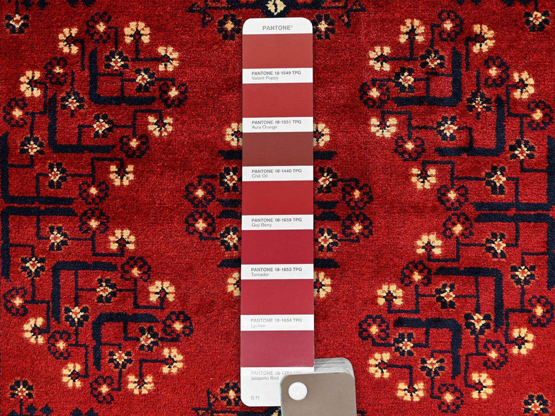 3'0" x 9'6" New Hand Knotted Red Wool Runner Oriental Rug - MOA1022486