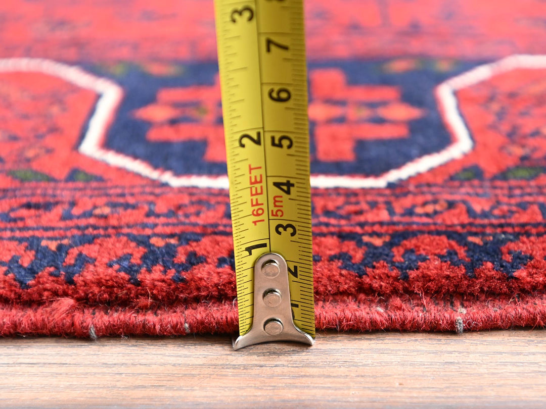 2'9" x 9'7" New Hand Knotted Red Wool Runner Oriental Rug - MOA1022487