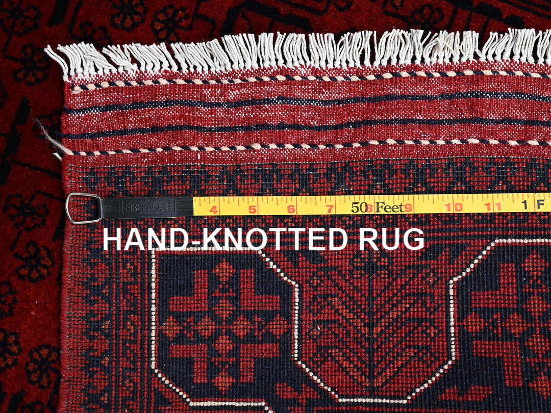2'9" x 9'7" New Hand Knotted Red Wool Runner Oriental Rug - MOA1022487