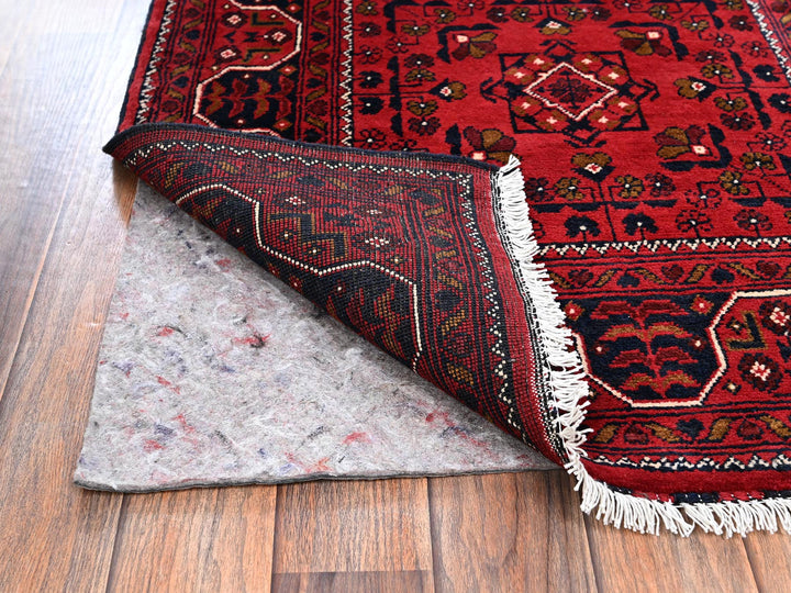 2'9" x 9'8" New Hand Knotted Red Wool Runner Oriental Rug - MOA1022488