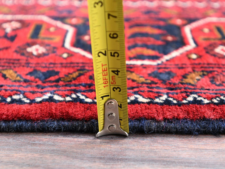2'9" x 9'8" New Hand Knotted Red Wool Runner Oriental Rug - MOA1022488