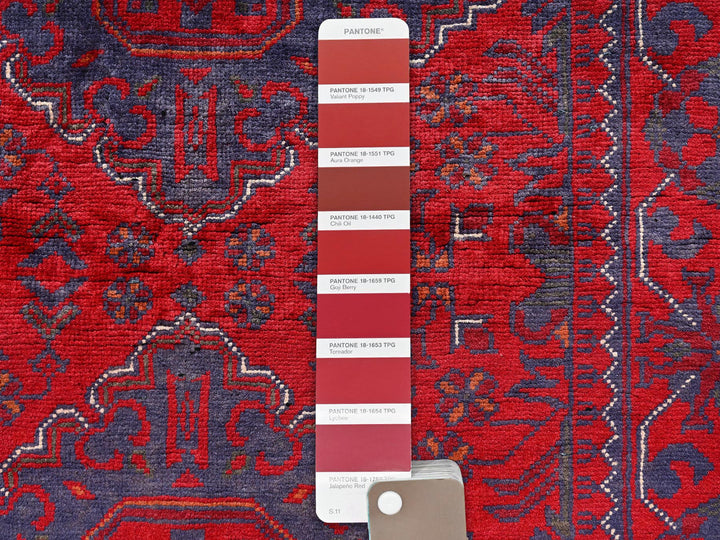 2'10" x 6'9" New Hand Knotted Red Wool Runner Oriental Rug - MOA1022489