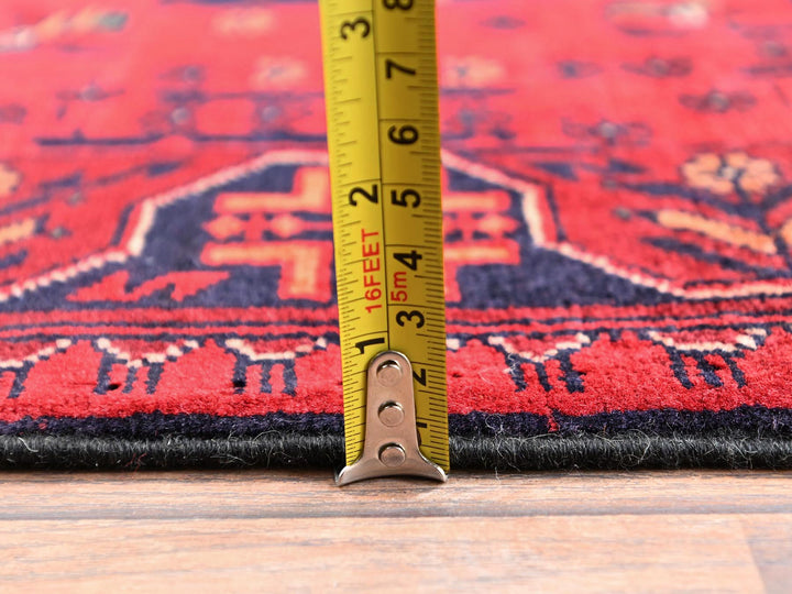 2'5" x 5'11" New Hand Knotted Red Wool Runner Oriental Rug - MOA1022490
